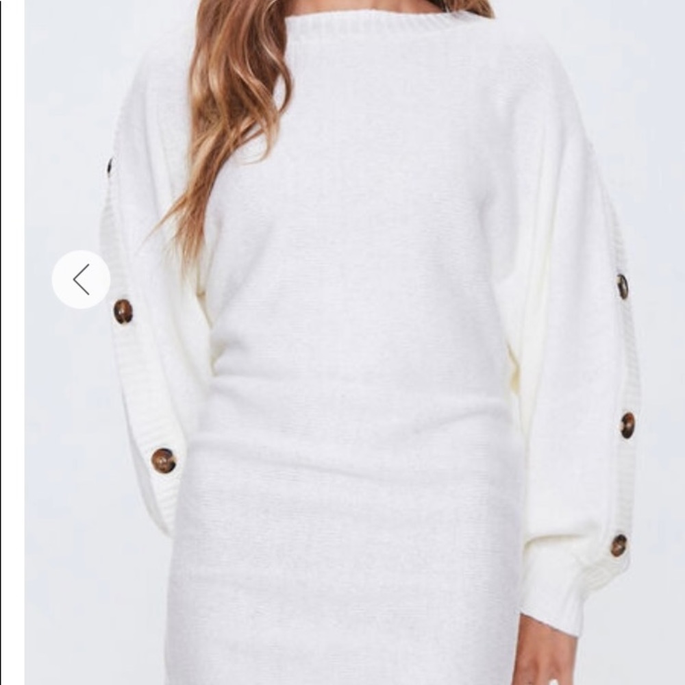 Forever 21 ivory sweater dress size Small